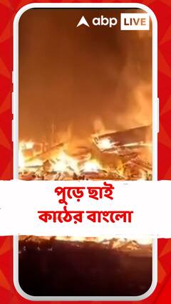পুড়ে ছাই হয়ে গেল কাঠের তৈরি হলং বন বাংলো