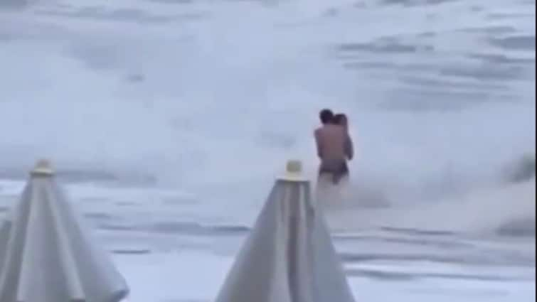 Massive Sea Waves Sochi Russia Viral video Trending Woman Swept Away By Massive Waves In Russia’s Sochi During Romantic Beach Stroll — WATCH