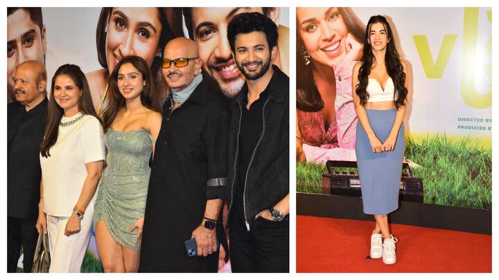 The screening of Ishq Vishk Rebound was held on Thursday in Mumbai which was attended by the cast of the film and other celebrities.