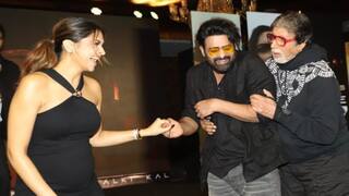 kalki 2898 Ad promotion amitabh bachchan and prabhas welcoming  viral video Kalki 2898 AD: பிரபாஸை முந்திக்கொண்டு தீபிகாவின் கையை பிடித்த அமிதாப் பச்சன்...வைரலாகும் வீடியோ