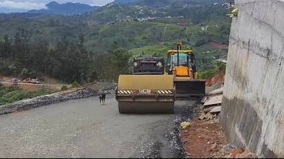 Nilgiris news Construction of a new road to Ooty is in full swing - TNN Ooty New Road: ஊட்டிக்கு செல்ல வருகிறது புதிய பாதை  சாலை அமைக்கும் பணிகள் தீவிரம்