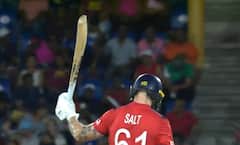 Phil Salt : 4,6,4,6,6,4 फिल सॉल्टचं सेंट लूसियात वादळ, रोमॅरिओ शेफर्डच्या ओव्हरमध्ये चौकार षटकारांचा पाऊस...