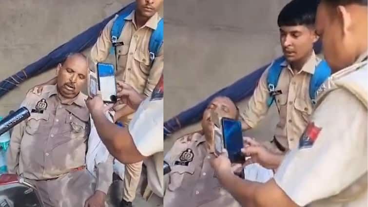 Fainted Constable Dies From Heat Stroke SI Films Instead Of Helping Viral Video: కానిస్టేబుల్‌కి వడదెబ్బ, హాస్పిటల్‌కి తీసుకెళ్లకుండా వీడియో తీసిన ఎస్సై! బాధితుడు మృతి