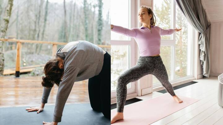 பூனைப் போல நிற்கும் ஆசனம். இது தொப்பையைக் குறைக்க உதவும்.