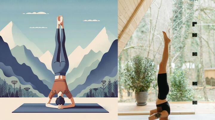 சிரசாசனம் - தலைக்கீழாக நிற்பது இந்த யோகா.