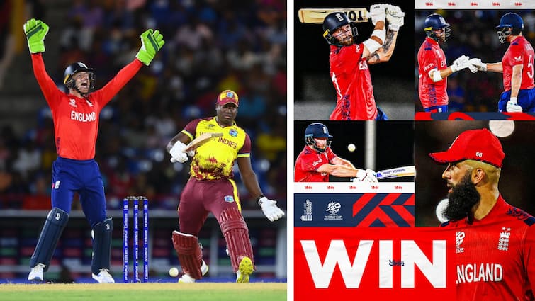 ENG vs WI  T20 World Cup 2024 England beat West Indies by 8 wickets in St Lucia T20 World Cup 2024: డిఫెండింగ్‌ ఛాంపియన్‌ మొదలెట్టింది, సూపర్ 8లో ఇంగ్లండ్‌ చేతిలో విండీస్‌ చిత్తు