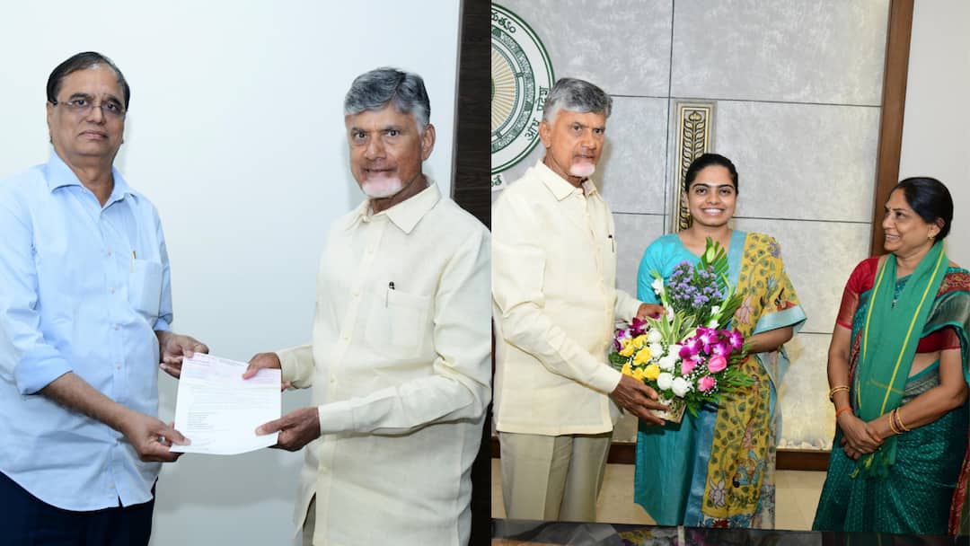 Devi Sea Foods Donated Rs 5 Crore for Connect to Andhra cheque to AP CM Chandrababu Andhra Pradesh: కనెక్ట్ టు ఆంధ్రాకు రూ.5 కోట్ల విరాళం, సీఎం చంద్రబాబుకు చెక్ అందించిన దేవీ సీఫుడ్స్ ఎండీ
