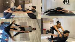 Rakul Preet Singh : கணவருடன் யோகா தினத்தை கொண்டாடிய ரகுல் ப்ரீத் சிங்!