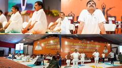Yoga Day 2024: MP में बारिश के बीच भी योग दिवस की धूम, CM मोहन यादव ने भी किया योग्याभास, देखें तस्वीरें