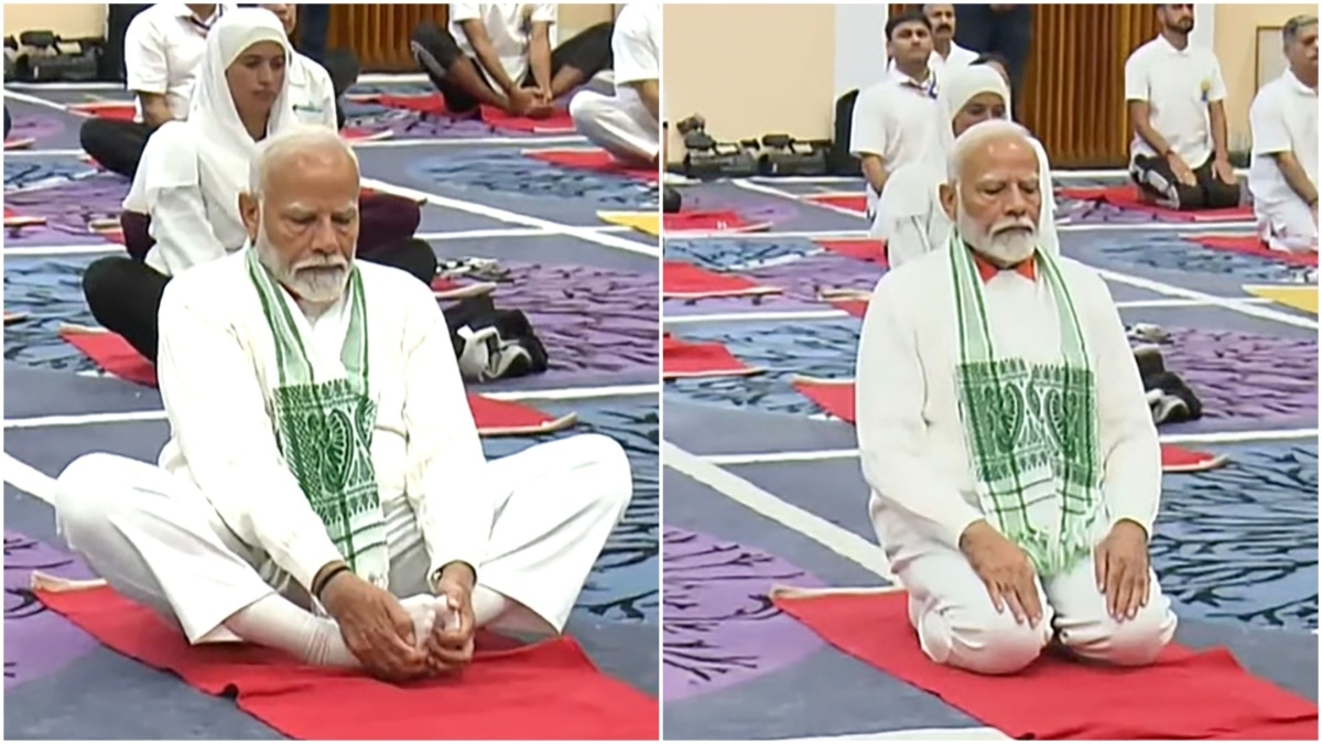 PM Modi Dons Sweater While Doing Exercises On International Yoga Day. He Explains Why: WATCH