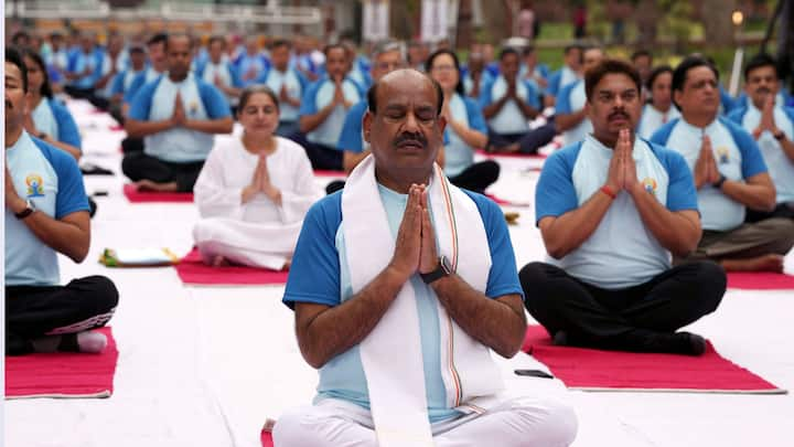 International Yoga Day was celebrated in several parts of India where people gathered to perform asanas. Eminent personalities and politicians also joined in the celerbations.