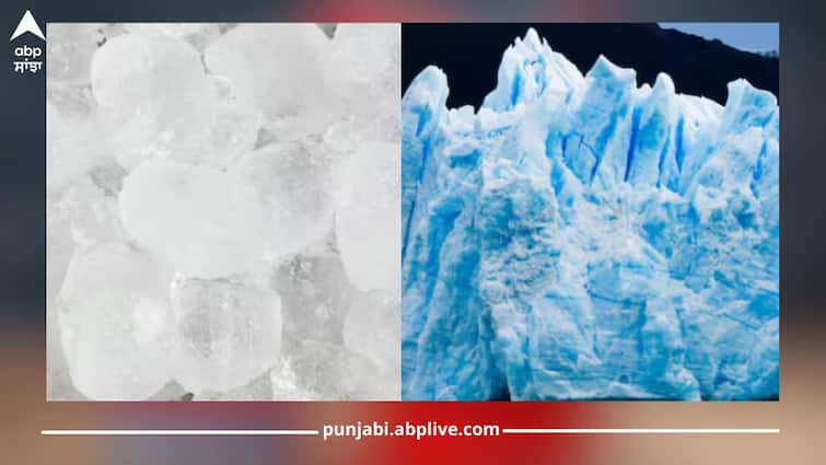 why is color of ice from refrigerator white and colour of ice from glacier blue details inside ਫਰਿੱਜ ਦੀ ਬਰਫ਼ ਦਾ ਰੰਗ ਚਿੱਟਾ ਅਤੇ ਗਲੇਸ਼ੀਅਰ ਵਾਲੀ ਬਰਫ਼ ਦਾ ਰੰਗ ਨੀਲਾ ਕਿਉਂ ਹੁੰਦਾ?