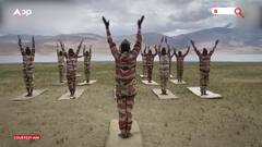 Yoga Day 2024: ITBP Jawans perform Yoga Asanas amid adverse weather conditions in Muguthang