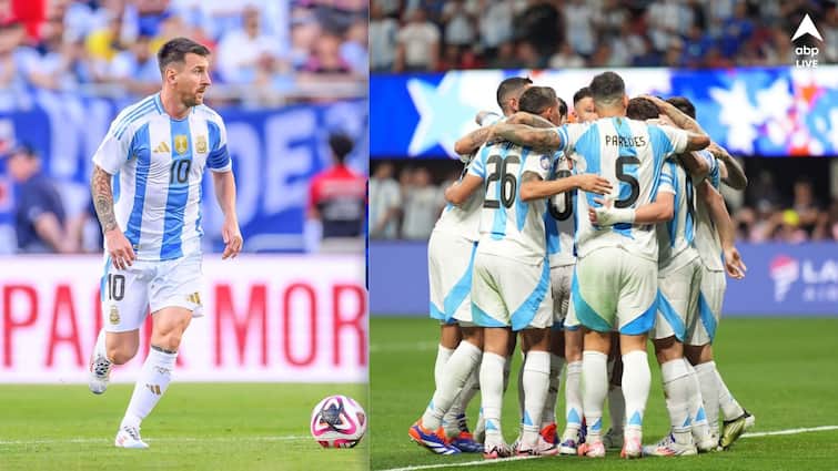 Copa America 2024 Argentina vs Canada Match Highlights Lionel Messi led Argentina beat Canada to start campaign Argentina vs Canada: বড় চোট থেকে রক্ষা মেসির, কানাডাকে ২-০ গোলে হারিয়ে কোপা অভিযান শুরু আর্জেন্তিনার