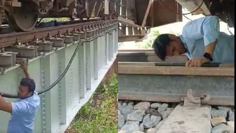 Samastipur Railway Division Air Pressure Passenger Train Leaked Valmikinagar Paniyawa Loco pilots Risk Their lives And Repaired In Bihar ANN बिहार में दुर्घटनाग्रस्त होने से बची पैसेंजर ट्रेन, लोको पायलट ने जान जोखिम में डाल ऐसे टाला हादसा, वीडियो वायरल