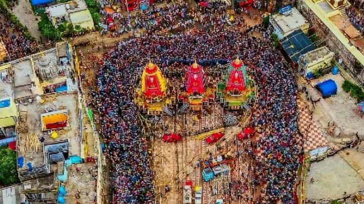 Rathyatra is the biggest festival observed in Jagannath Puri Mandir every year featuring the ceremonial procession of Lord Jagannath along with Balabhadra and Subhadra.