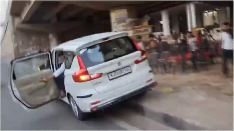 Faridabad cab driver tried to flee traffic police asked for documents in Haryana Watch: फरीदाबाद में डॉक्यूमेंट मांगने पर नशे में धुत ड्राइवर ने भगाई कार, ट्रैफिक पुलिस ने जान पर खेलकर दबोचा