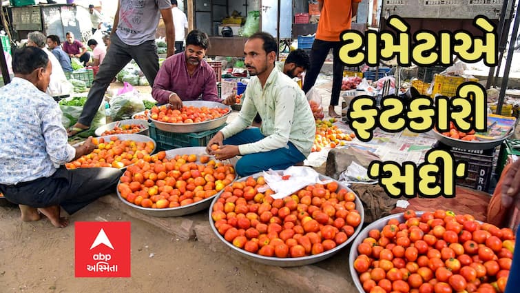 Once again tomato prices hit Rs 100 per kg price may continue to remain high Tomato Prices: ટામેટાએ ફટકારી સદી, વરસાદમાં સ્થિતિ વધુ બગડવાની આશંકા