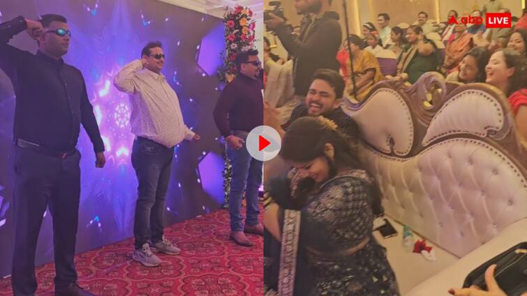 Maternal uncle won everyone heart with their amazing dance in wedding video goes viral Video: मामा और मौसा ने स्टेज पर आग लगा लूटा लोगों को दिल, डांस देख हर कोई रह गया हैरान