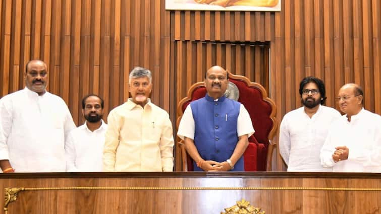 TDP's Narsipatnam MLA C Ayyannapatrudu Unanimously Elected Speaker Of Andhra Assembly TDP's Narsipatnam MLA C Ayyannapatrudu Unanimously Elected Speaker Of Andhra Assembly