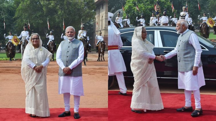 Sheikh Hasina Meet PM Modi twice in 15 days meet with PM Modi might discuss on Teesta water treaty Sheikh Hasina Meet PM Modi: बांग्लादेश की पीएम शेख हसीना ने की PM मोदी से मुलाकात, तीस्ता जल बंटवारे समेत इन मुद्दों पर हो सकती है बात