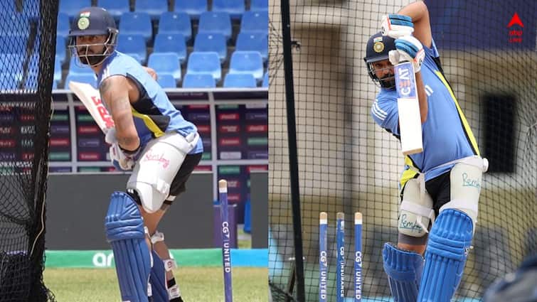 Virat Kohli, Rohit Sharma sheds it out ahead IND vs BAN T20 World Cup 2024 match in optional practice session T20 World Cup 2024: নেটে দীর্ঘক্ষণ ব্যাট করলেন স্যামসন, বাংলাদেশ ম্যাচের আগে ঐচ্ছিক অনুশীলনেও হাজির রোহিত, বিরাট