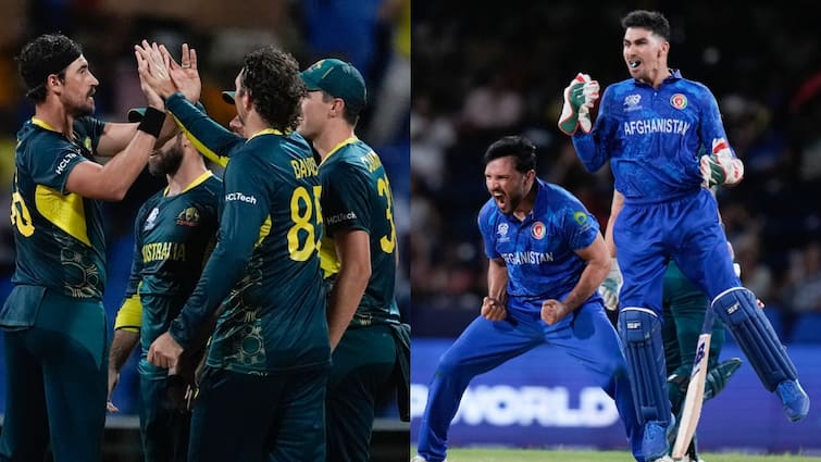T20 World Cup 2024 Semi final scenario for Australia and Afghanistan in group 1 know details T20 WC 2024: सेमीफाइनल को लेकर ग्रुप-1 में फंसा पेंच, ऑस्ट्रेलिया-अफगानिस्तान में किसके चांस हैं ज्यादा; जानें पूरा गणित
