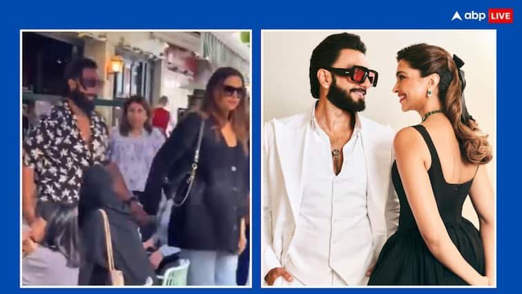 pregnant Deepika Padukone with husband Ranveer Singh hold hands babymoon in London पति रणवीर सिंह के साथ बेबीमून पर Deepika Padukone, हाथों में हाथ डाल लंदन की सड़कों पर घूमती दिखीं एक्ट्रेस