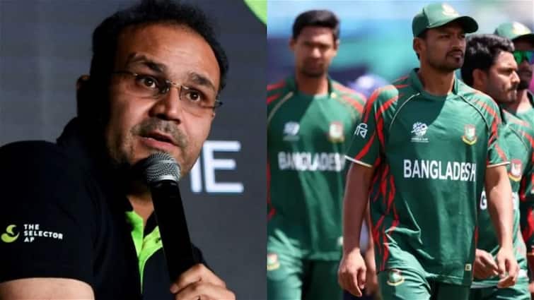 Don't know why they hype Bangladesh Virender Sehwag launches fresh attack on Shakib Al Hasan-starrer team T20 World Cup: வார்த்தை போர்! தேவையில்லாத பில்டப் கொடுக்குறீங்க - வங்கதேச அணியை விமர்சனம் செய்த சேவாக்!