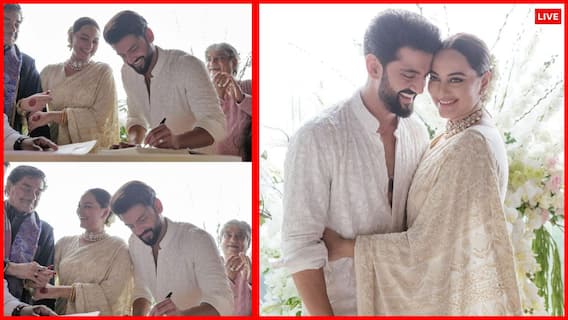 एक-दूजे के हुए 'सोनाक्षी-जहीर', शादी की तस्वीरें देख गदगद हुए फैंस, अब होगा ग्रैंड रिसेप्शन, जानें कब और कहां होगी पार्टी एक-दूजे के हुए 'सोनाक्षी-जहीर', शादी की तस्वीरें देख गदगद हुए फैंस, अब होगा ग्रैंड रिसेप्शन, जानें कब और कहां होगी पार्टी