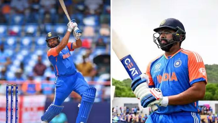 Rohit sharma becomes first ever batter to complete 200 sixes in t20 international matches t20 world cup 2024 ind vs aus IND vs AUS: રોહિત શર્માએ 200 છગ્ગા પૂરા કર્યા, સ્ટાર્કની ઓવરમાં 4 સિસ્કર ફટકારી બનાવ્યો રેકોર્ડ 