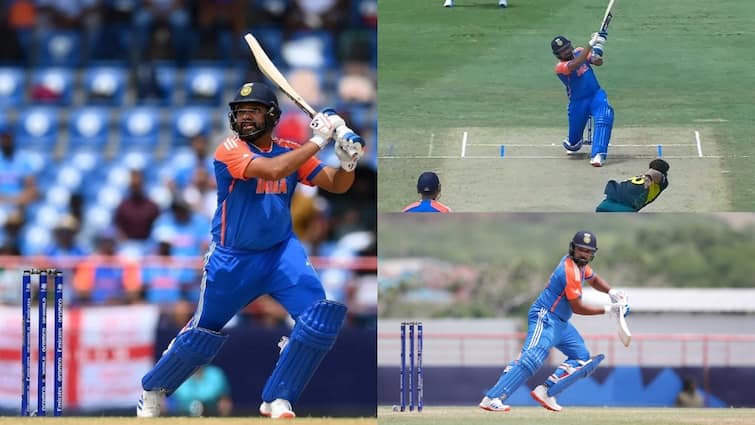 Rohit Sharma 92 runs with 7 fours and 8 sixes  unlucky to miss out on a very well deserved century against Australia रो'हिट' शर्माचं वादळ घोंगावलं, ऑस्ट्रेलियानं गुडघे टेकले; स्टार्क-कमिन्सचा धुरळा उडवला! विक्रमाची रांग