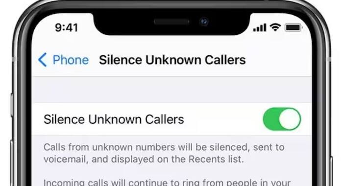 જો તમે iPhone નો ઉપયોગ કરો છો. તો અનનોન નંબરોને બ્લોક કરવા માટે તમારે સેટિંગ્સમાં જઈને સાઈલન્સ ઓલ અનનોન નંબર્સના વિકલ્પ પર ક્લિક કરવું પડશે.