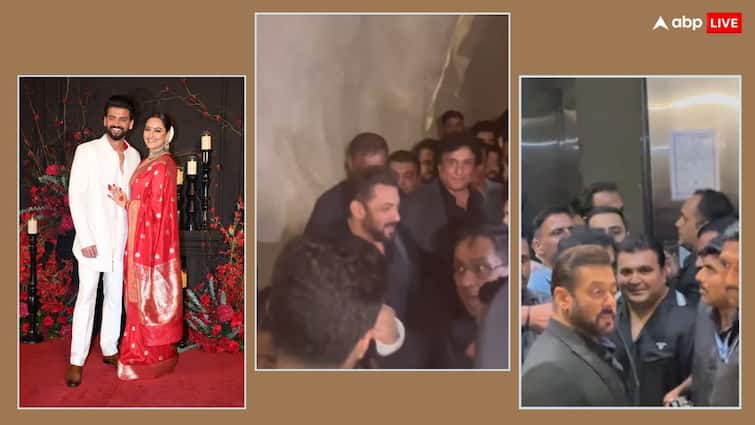 Sonakshi Sinha Zaheer Iqbal wedding reception Salman Khan arrived with tight security did not pose on red carpet Sonakshi- Zaheer के वेडिंग रिसेप्शन में टाइट सिक्योरिटी के साथ पहुंचे थे सलमान खान, ब्लैक टक्सीडो में 'दबंग खान' ने लूटी महफिल