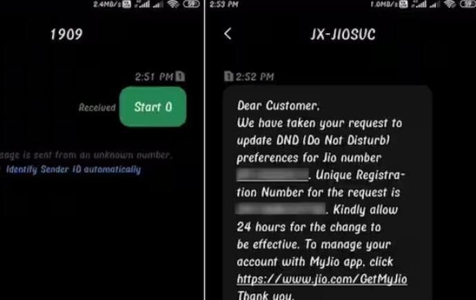 ਜਿਸ ਤੋਂ ਬਾਅਦ ਤੁਹਾਨੂੰ ਇੱਕ ਸੁਨੇਹਾ ਮਿਲੇਗਾ। ਜਿਸ ਵਿੱਚ Category ਦੀ List ਬੈਂਕਿੰਗ ਅਤੇ ਹੋਰ ਹੋਵੇਗਾ। ਜੇਕਰ ਤੁਸੀਂ ਸਾਰੀਆਂ ਸ਼੍ਰੇਣੀਆਂ ਨੂੰ ਬਲੌਕ ਕਰਨਾ ਚਾਹੁੰਦੇ ਹੋ। ਫਿਰ ਤੁਹਾਨੂੰ O ਲਿਖ ਕੇ ਜਵਾਬ ਦੇਣਾ ਹੋਵੇਗਾ।