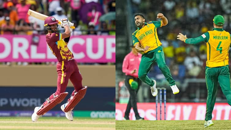 SA vs WI T20 World Cup 2024 Innings Highlights West Indies gave 136 runs target to South Africa Tabraiz Shamsi and Roston Chase SA vs WI: वेस्टइंडीज़ ने दक्षिण अफ्रीका को दिया 136 रनों का लक्ष्य, रोस्टन चेज़ ने जड़ा अर्धशतक तो शम्सी ने झटके 3 विकेट