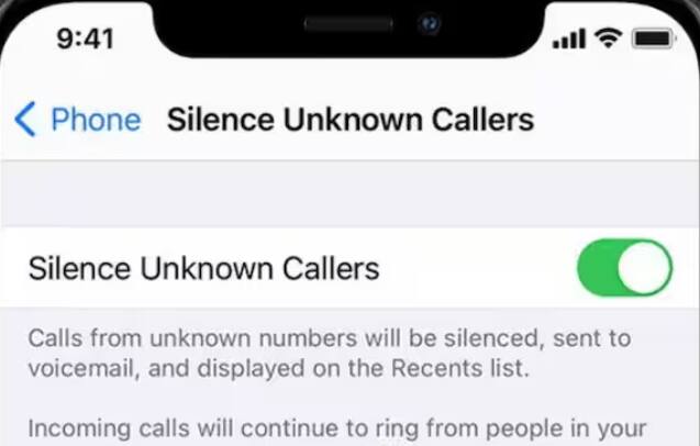 ਜੇਕਰ ਤੁਸੀਂ ਆਈਫੋਨ ਦੀ ਵਰਤੋਂ ਕਰਦੇ ਹੋ। ਇਸ ਲਈ UnKnoun Numbers ਨੂੰ ਬਲਾਕ ਕਰਨ ਲਈ ਤੁਹਾਨੂੰ ਸੈਟਿੰਗ ਵਿੱਚ ਜਾ ਕੇ Silence All Unknown Numbers ਦੇ ਵਿਕਲਪ 'ਤੇ ਕਲਿੱਕ ਕਰਨਾ ਹੋਵੇਗਾ।