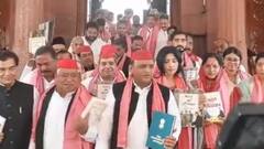 18वीं लोकसभा के पहले दिन इस अंदाज में नजर आए अखिलेश और डिंपल, सामने आईं खास तस्वीरें