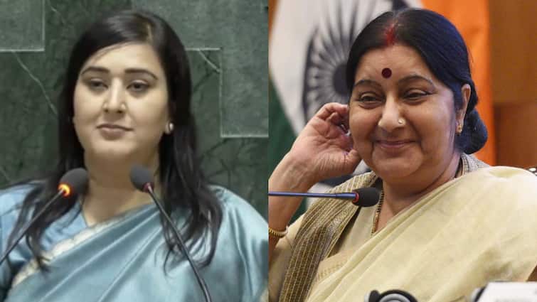 Bansuri Swaraj takes oath in Sanskrit as a Member of Parliament संसद में मां सुषमा स्वराज की राह पर BJP सांसद बांसुरी स्वराज, आप भी देखें वीडियो