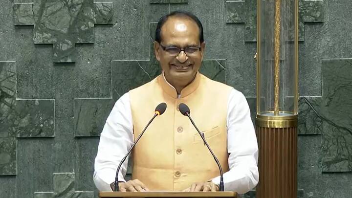 Union Minister Shivraj Singh Chouhan takes oath as Member of Parliament from Vidisha, Madhya Pradesh. Image Source: Screengrab/Sansad TV