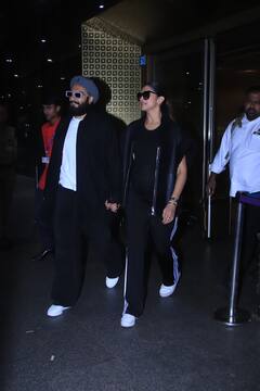 लंदन में बेबीमून मनाकर लौटे दीपिका-रणवीर, ब्लैक में पति संग ट्विनिंग कर बेबी बंप फ्लॉन्ट करती नजर आईं एक्ट्रेस