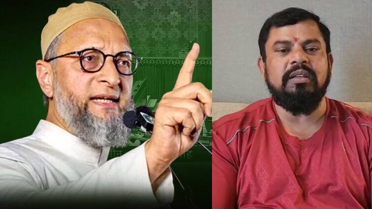 BJP MLA Raja Singh strong counter to Hyderabad MP Asaduddin Owaisi for chanting Jai Palestine Raja Singh: దేశం విడిచి వెళ్లిపో- అసదుద్దీన్ వివాదాస్పద వ్యాఖ్యలపై రాజాసింగ్ స్ట్రాంగ్ కౌంటర్