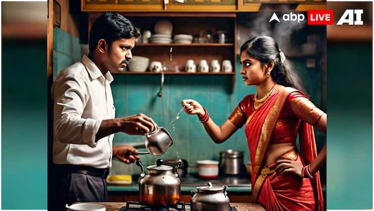 Indian wife put tea leaves milk sugar in 1000 litre water tank after husband tea demand पति की डिमांड से परेशान पत्नी ने पानी की टंकी में ही डाल दिया दूध-चीनी-पत्ती, अब नल से भी आ रही चाय