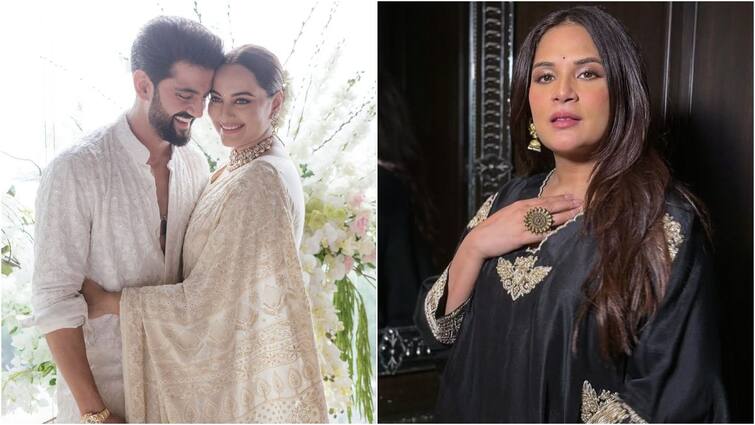 Richa Chadha Note For Newlyweds Sonakshi Sinha And Zaheer Iqbal Richa Chadha Pens A Sweet Note For Newlyweds Sonakshi Sinha And Zaheer Iqbal, Says 'Buri Nazar Wale Tera...'