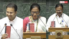 विपक्ष के सांसदों ने हाथ में संविधान थामकर लोकसभा में ली शपथ, आप भी देखें नजारा