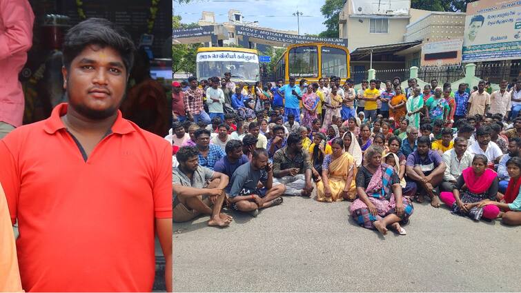 Salem  news Youth dies due to electrocution while constructing tin shed  Relatives block road - TNN தகர கொட்டகை அமைக்கும்போது மின்சாரம் தாக்கி இளைஞர் உயிரிழப்பு - உறவினர்கள் சாலை மறியல்