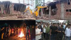 Bharatpur: 200 साल पुराने मंदिर के अवैध निर्माण पर चला प्रशासन का बुलडोजर, लोगों ने प्रदर्शन कर जाम किया रोड