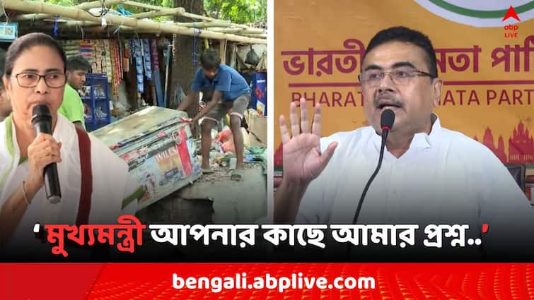 Hawker Eviction BJP Leader Suvendu Adhikari warns CM Mamata Banerjee today Hawker Eviction: মুখ্যমন্ত্রীর বার্তার পরেই শুরু উচ্ছেদ অভিযান, 'আইনি নোটিস দিন..', পাল্টা হুঁশিয়ারি শুভেন্দুর