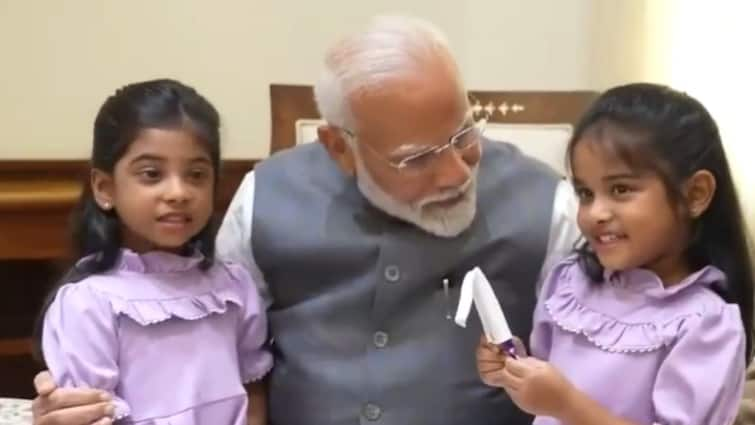 PM Modi Receives Two Special Guests At Parliament Today WATCH Video PM Modi Receives Two Special Guests At Parliament Today: WATCH