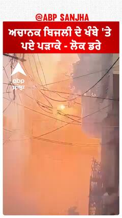 Patiala Viral Video | ਅਚਾਨਕ ਬਿਜਲੀ ਦੇ ਖੰਬੇ 'ਤੇ ਪਏ ਪੜਾਕੇ - ਲੋਕ ਡਰੇ